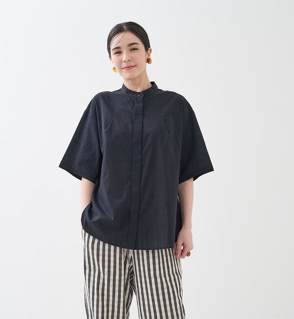 collex「インド綿 半袖フレアブラウス」|シャツ・ブラウス|