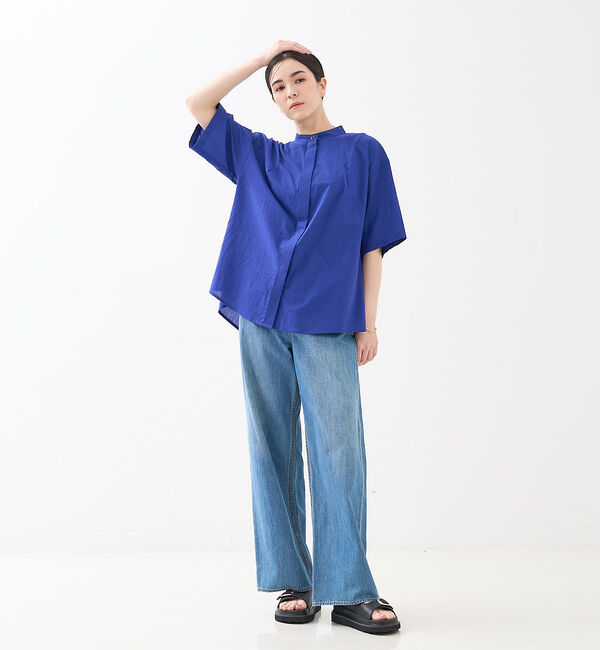 collex「インド綿 半袖フレアブラウス」|シャツ・ブラウス|