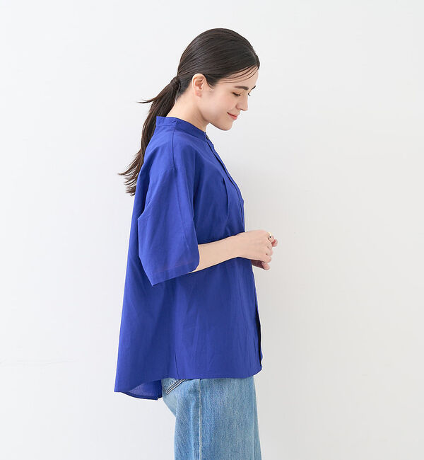 collex「インド綿 半袖フレアブラウス」|シャツ・ブラウス|