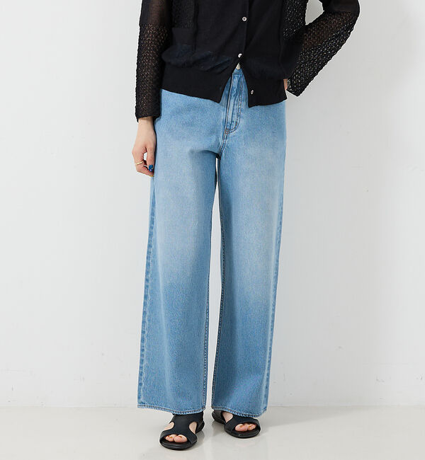 collex「定番人気！美シルエット　セミワイドデニム2」|デニム|ブルー