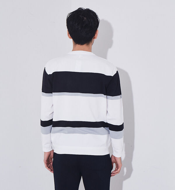 ABAHOUSE「【ウォッシャブル】パネルボーダー　ニット」|ニット・セーター|