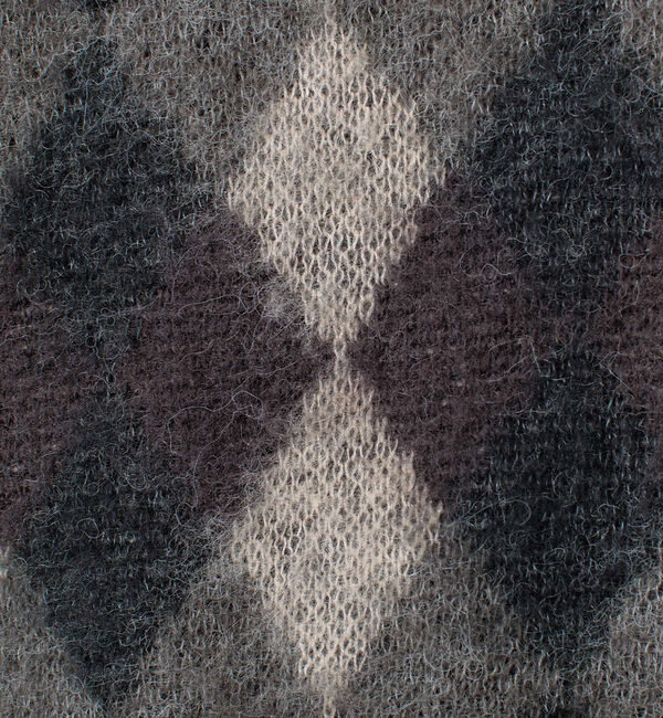 ABAHOUSE「モヘア 混 ダイヤ 柄 ジャガード カーディガン」|カーディガン|