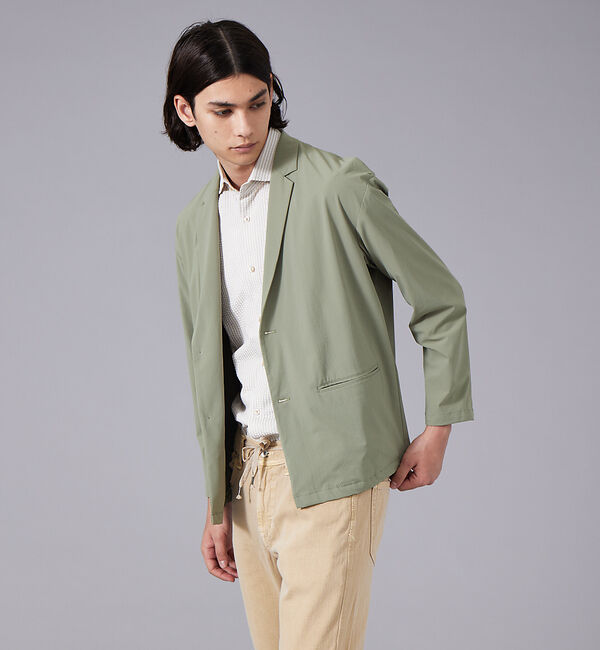 ABAHOUSE「【セットアップ対応】接触冷感＆4WAYストレッチ ナイロン イージージャケット」|その他|カーキ