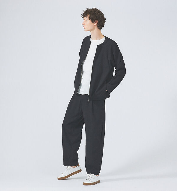 ABAHOUSE「【セットアップ対応】サイドタック ストレッチ ワイドパンツ」|チノ|