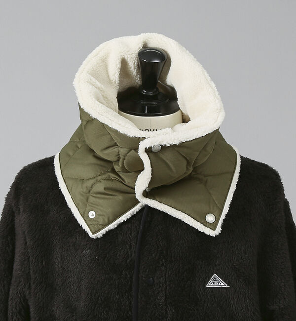 ABAHOUSE「【TAION /タイオン】リバーシブル ダウンネックウォーマー/DOWN NEC」|マフラー|グリーン系その他2