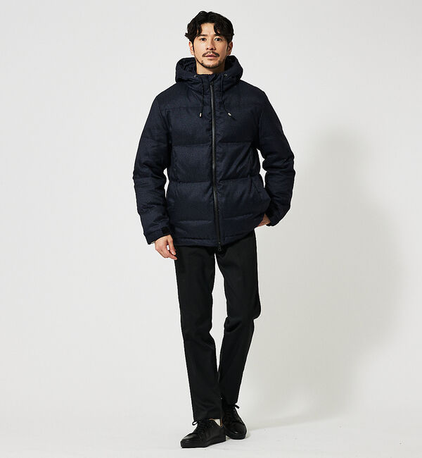 ABAHOUSE「【撥水】700FP ウールライク ダウンジャケット/フードブルゾン」|ダウン|