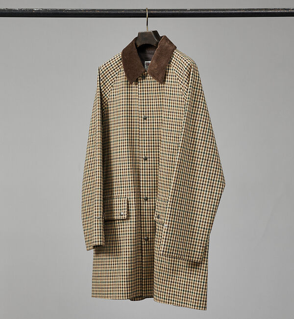 ABAHOUSE「【Traditional Weatherwear】HARROGATE / チェッ」|ステンカラーコート|ベージュ