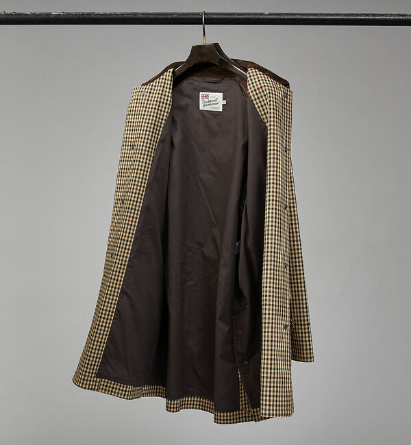 ABAHOUSE「【Traditional Weatherwear】HARROGATE / チェッ」|ステンカラーコート|