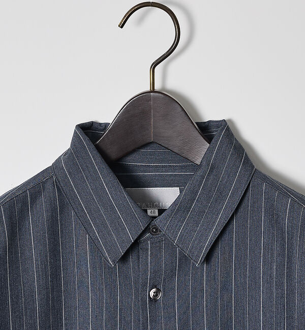 ABAHOUSE「【定番】レギュラーカラーストライプシャツ」|シャツ・ブラウス|