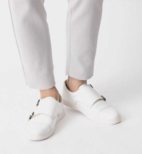 alfredoBANNISTER「【WEB限定】ダブルモンク レザースニーカー」|スニーカー|ホワイト