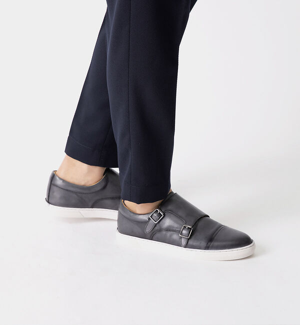 alfredoBANNISTER「【WEB限定】ダブルモンク レザースニーカー」|スニーカー|