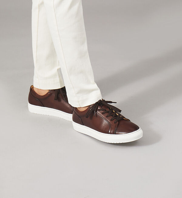 alfredoBANNISTER「【SHOO IN SHOE】究極のベーシック オールレザースニーカー」|スニーカー|ブラウン