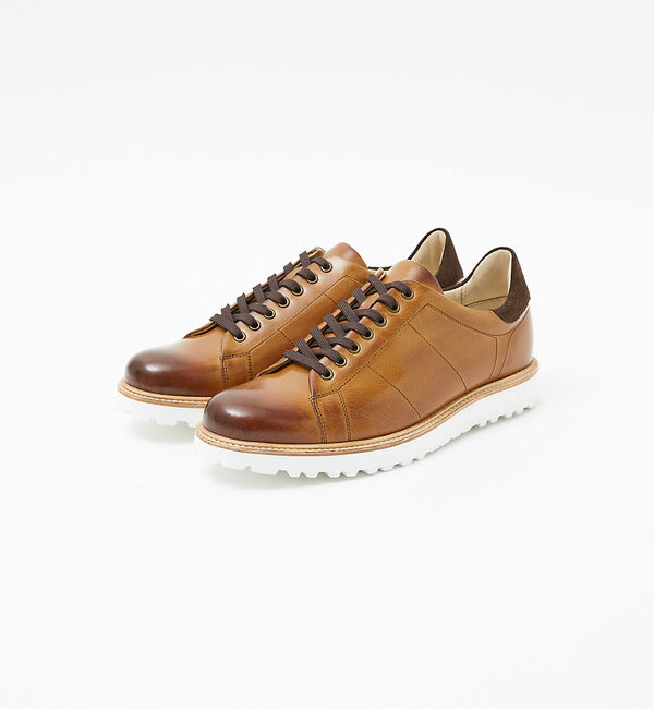 alfredoBANNISTER「【一部店舗＋WEB限定】レザー ウェルト 厚底ソール レースアップ スニーカー」|スニーカー|キャメル