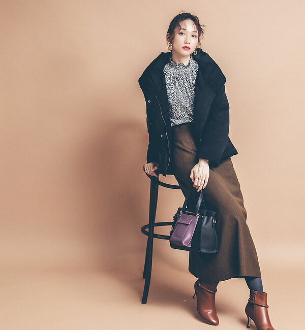 Rouge vif「ウール混セミフレアスカート」|スカート|