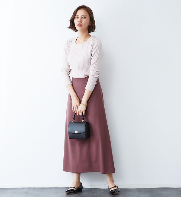 Rouge vif「ウール混セミフレアスカート」|スカート|