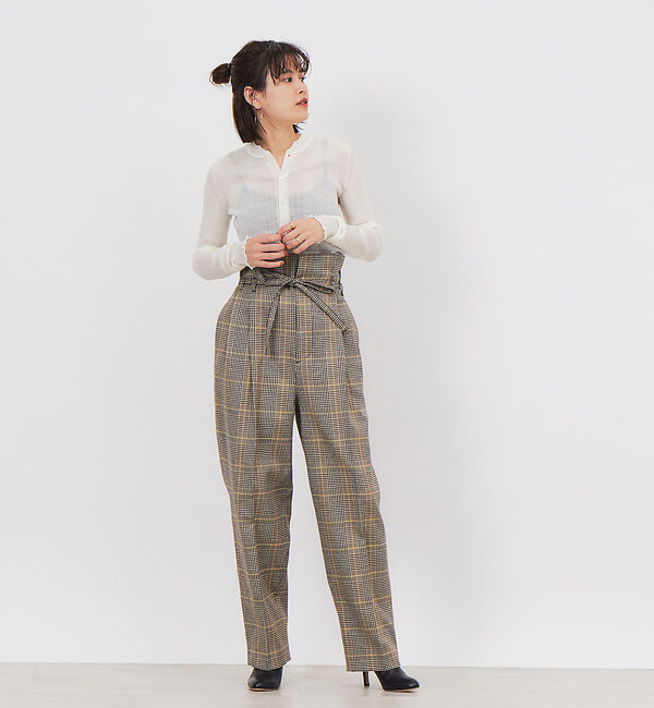 Rouge vif「【CURRENTAGE】ヘンリーネックリブニット」|ニット・セーター|