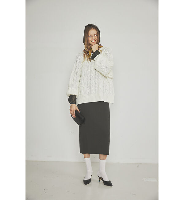 Rouge vif「【manipuri／マニプリ】　フード付スカーフ 　レオパード」|バンダナ・スカーフ|