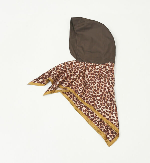 Rouge vif「【manipuri／マニプリ】　フード付スカーフ 　レオパード」|バンダナ・スカーフ|