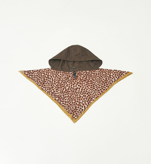 Rouge vif「【manipuri／マニプリ】　フード付スカーフ 　レオパード」|バンダナ・スカーフ|