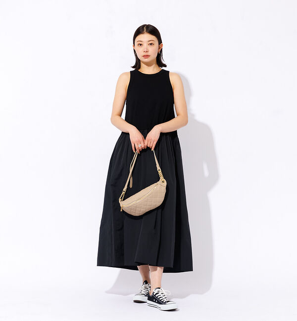 Rouge vif「【一部店舗限定】ウエストギャザー切替 アメスリ マキシワンピース」|ワンピース|