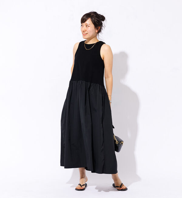 Rouge vif「【一部店舗限定】ウエストギャザー切替 アメスリ マキシワンピース」|ワンピース|