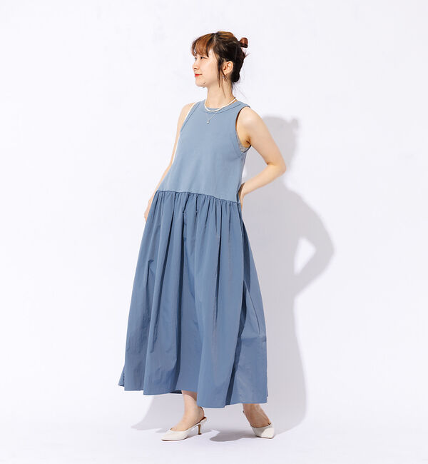 Rouge vif「【一部店舗限定】ウエストギャザー切替 アメスリ マキシワンピース」|ワンピース|