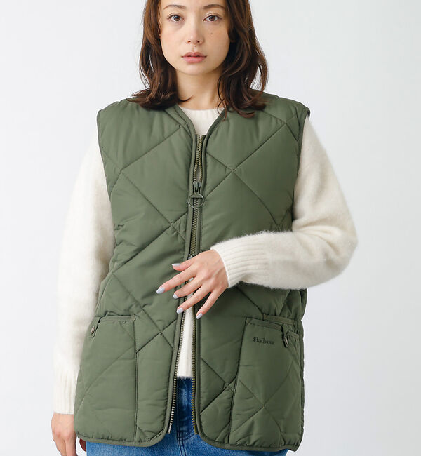 Rouge vif「【BARBOUR/バブアー】QUILTED GILET / キルティングベスト」|ブルゾン・スタジャン|カーキ
