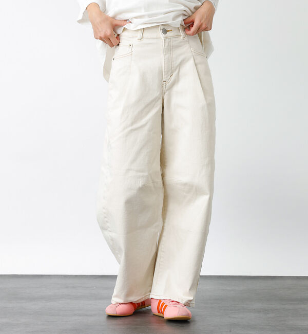 Rouge vif「【SOMETHING/サムシング】HANA タックカバーテパード / デニムパン」|その他|アイボリー
