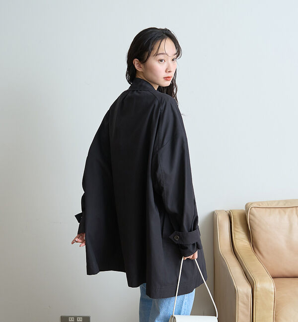 Rouge vif「ピーチ加工ステンカラーハーフコート」|ステンカラーコート|