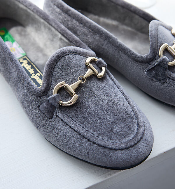 Rouge vif「【ALBEROLA / アルベローラ】ベロア ビットローファー / フラットシュ」|ローファー|