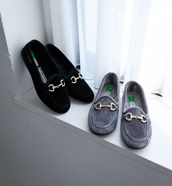 Rouge vif「【ALBEROLA / アルベローラ】ベロア ビットローファー / フラットシュ」|ローファー|