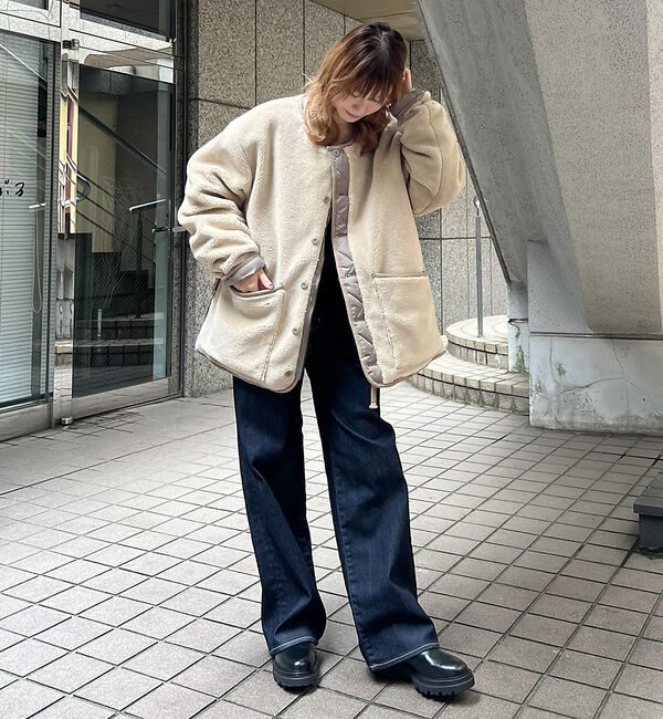 Rouge vif「【TAION / タイオン】ミリタリー リバーシブル クルーネック ダウンジャケ」|ダウン|