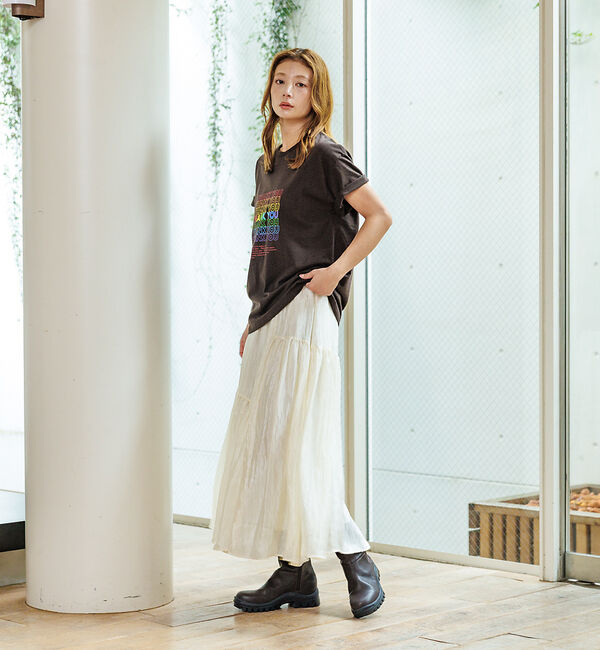 Rouge vif「【Le Melange/ル・メランジュ】カラフルロゴTシャツ/#8541001T」|Tシャツ・カットソー|