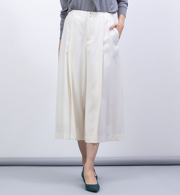 qualite「【GOOD LUCK PANTS】サキソニークロップドパンツ」|その他|アイボリー