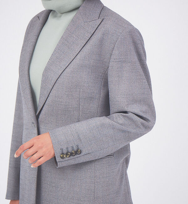 qualite「【セットアップ対応】スラブシャークスキンジャケット」|テーラードジャケット|