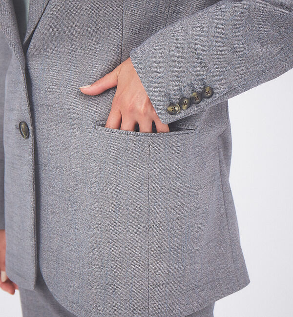 qualite「【セットアップ対応】スラブシャークスキンジャケット」|テーラードジャケット|