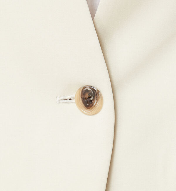 qualite「フィブリルサテンカーデジャケット」|ノーカラージャケット|