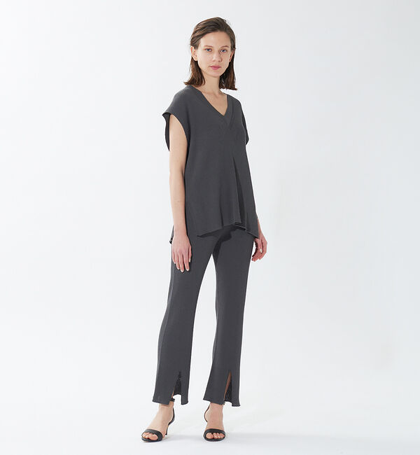 qualite「《セットアップ対応》2WAYリブニットベスト」|ニット・セーター|