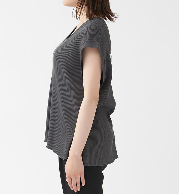 qualite「《セットアップ対応》2WAYリブニットベスト」|ニット・セーター|