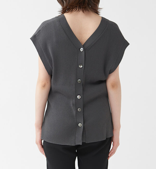 qualite「《セットアップ対応》2WAYリブニットベスト」|ニット・セーター|