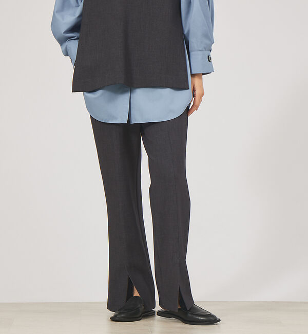 qualite「【セットアップ対応】ダブルクロスセンターベンツパンツ」|その他|チャコールグレー