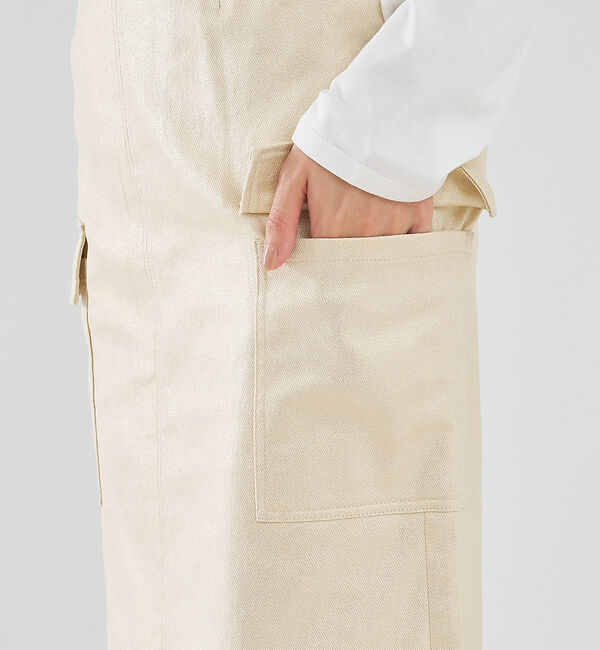 abahouse mavie「箔&綿ストレッチカーゴスカート」|スカート|