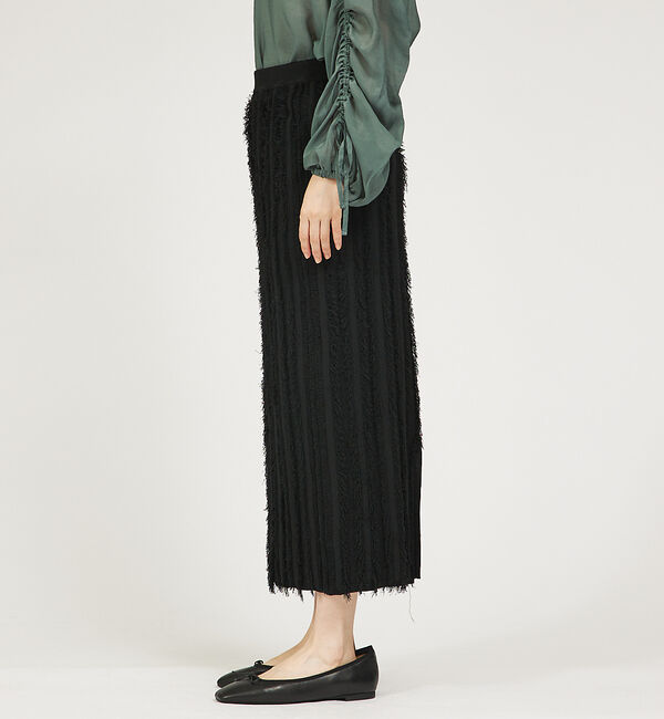 abahouse mavie「【WEB Domani掲載】【セットアップ対応】フリンジニットタイトスカート」|スカート|