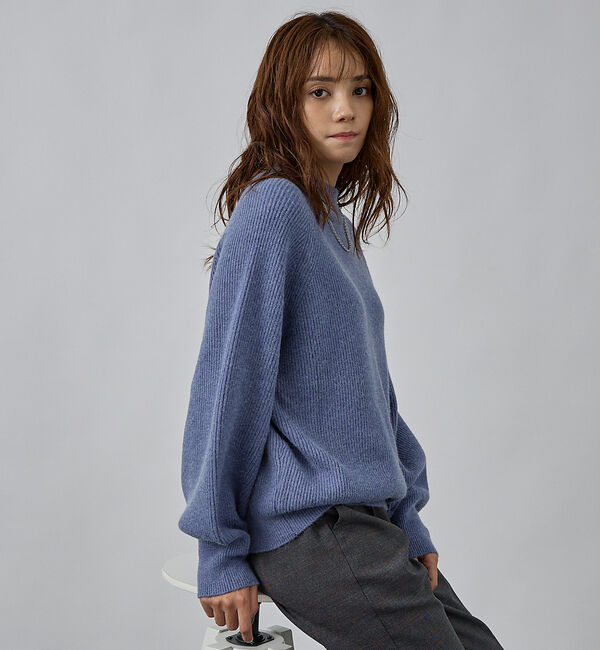 abahouse mavie「片畦モックネックプルオーバー」|ニット・セーター|