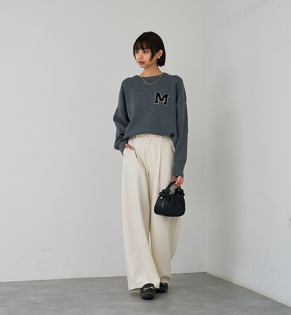 abahouse mavie「【後ろウエストゴム】ダブルクロスカーブパンツ【予約】」|その他|