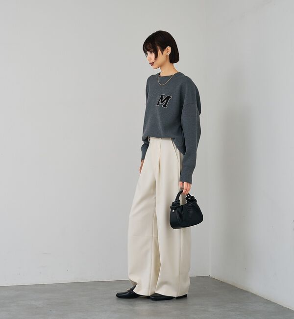 abahouse mavie「【後ろウエストゴム】ダブルクロスカーブパンツ【予約】」|その他|