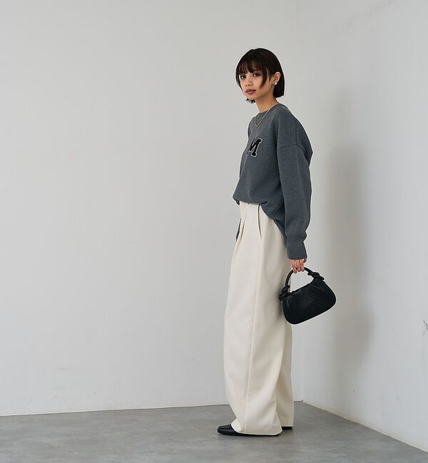 abahouse mavie「【後ろウエストゴム】ダブルクロスカーブパンツ【予約】」|その他|