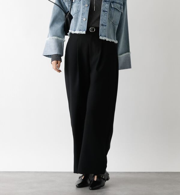 abahouse mavie「【後ろウエストゴム】ダブルクロスカーブパンツ【予約】」|その他|