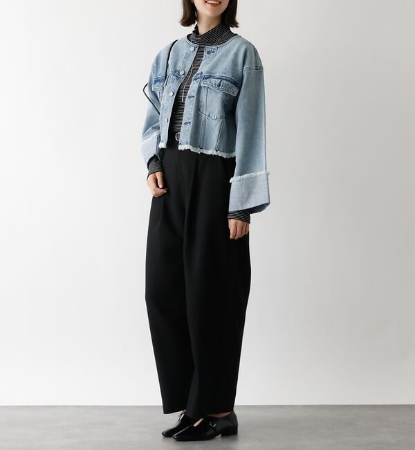 abahouse mavie「【後ろウエストゴム】ダブルクロスカーブパンツ【予約】」|その他|