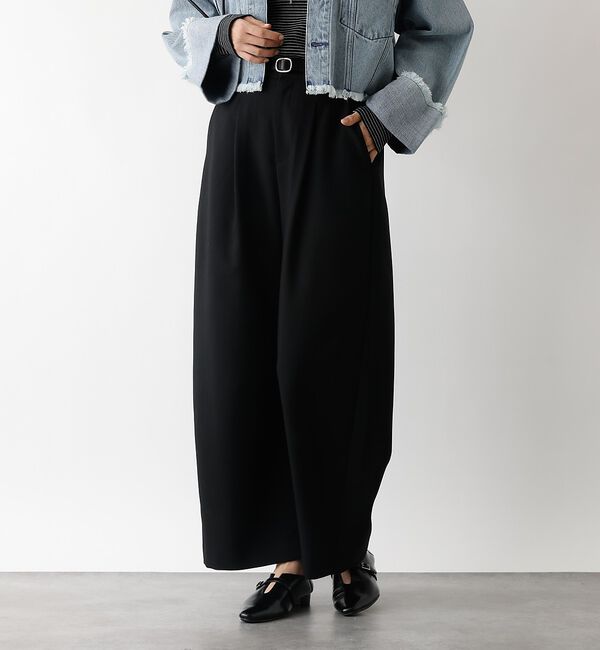 abahouse mavie「【後ろウエストゴム】ダブルクロスカーブパンツ【予約】」|その他|
